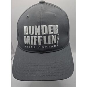 The Office Dunder Mifflin Paper Company Gray Strapback Baseball Cap Hat